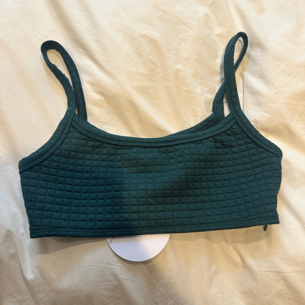 Princess Polly Dark Green Textured Bandeau